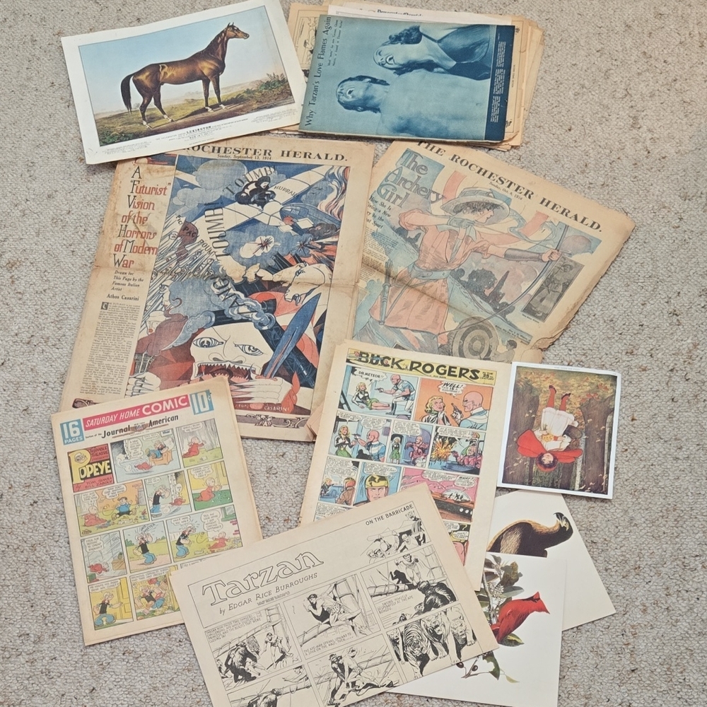 Vintage Comics/Newspaper Inserts/Newspapers Ephemera Lot